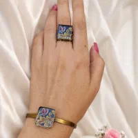گوشواره و نیم ست رزینی