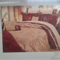 روتختی ترک اصل ساتن، کارشده و گدوزی مطابق عکس