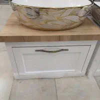 بامبو طرح برگ روشویی کابینتی