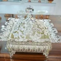 ظرف تزیینی مخرجکاری دسته یاقوتی معاوضه