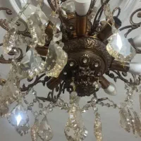 لوستر برنجی ده شاخه