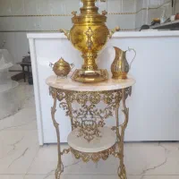 سماور ذغالی با سرویس و میز