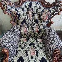 مبل استیل ۷ نفره چوب گردو