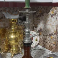 قلیان قدیمی تنه قلیان از جنس چدن و سنگین انتیک