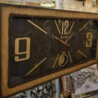 ساعت دیواری مستطیل ساعت دیواری چوبی