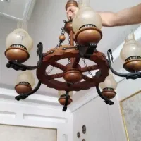 لوستر چوبی شیک سالم درحدنو
