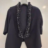 کت و دامن یقه سنگ دوزی شده