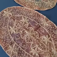 دو عدد رومیزی ملیله دوزی