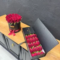 باکس گل رز هلندی ۲۰ شاخه درجه۱