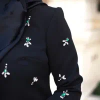 پیراهن مجلسی جواهردوزی شده