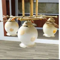 لوستر سه شاخه سه شعله کارکرده