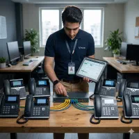 خدمات نصب راه اندازی تلفن ویپ voipشبکه سرور دوربین