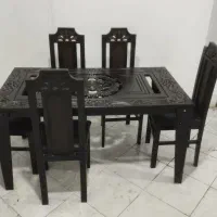 میز ناهارخوری ۶ نفره و ۵ عدد صندلی