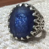 انگشتر نقره یاقوت کبود  اصل
