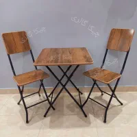 میز و صندلی  تاشو چوبی  نو و آکبند(بالکن،کافه)