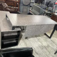 مبل اداری طلایی چرم پارچه صندلی