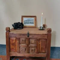 فروش صندوق آنتیک چوبی بالای 100سال