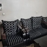 مبل راحتی دسته چوبی