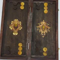 تخته نرد معرق چوب گردو سایز ۵۰
