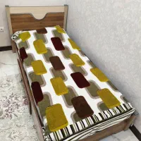 تخت یک نفره و کمد،دراور و میز کامپیوتر
