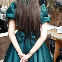 لباس پفی عروسکی جنس ساتن آمریکایی کله غازی