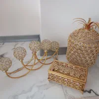 سطل وجا دستمالی و جا شمعی