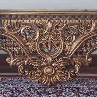 کتیبه پرده رنگ طلایی