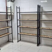 قفسه چوب فلز