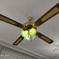 پنکه سقفی پره چوب طرح حصیری
