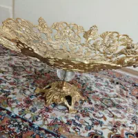 میوه خوری برنز و کشکول سرمه ای و قندان برنزی