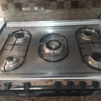 اجاق گاز فردارتمام استیل ۵شعله دو جوجه گردان