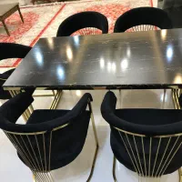 میزغذا خوری استیل باآبکاری طلا