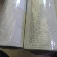 خارجی واردات از چین کاغذ دیواری سفید پر شاین ساده