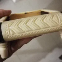 آنتیک افریقایی عاج استخوان  سرمه دان استخوانی چوبی