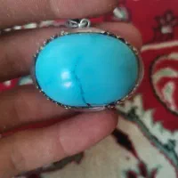 فیروزه عجم کرمان 45 گرم مغز فیروزه با رکاب نقره