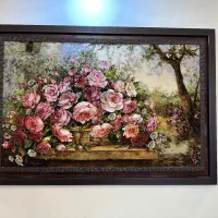 تابلو فرش گل رز