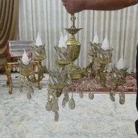 لوستر تمام برنج ۱۰ شعله در حد نو فوری فروشی