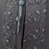 مانتو مجلسی مشکی  ملیله دوزی شده