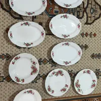 دیس و بشقاب گل سرخ ژاپنی اصل