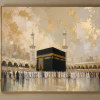 نقاشی خانه خدا و مسجدالنبی در منزل شما