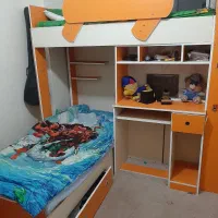 تخت خواب دو طبقه همراه با تشک