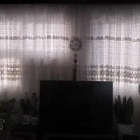 پرده پذیرایی مناسب پنجره ۴متری که ۱۲متر پارچه هست