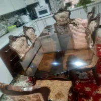 مبلمان استیل ۹ نفره و نهار خوری ۶ نفره