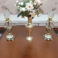 شمعدان و گلدان برنزی (توضیحات )