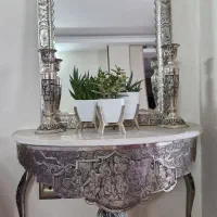 آینه شمعدان طرح نقره