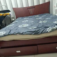 سرویس خواب چوبی فوق العاده محکم در حدنو با تشک