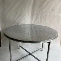 میزگالوانیزه گرد فلزی پایه تاشو