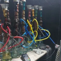 قلیون پایه چوب کافه