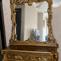میزو آینه و کنسول طرح سلطنتی چوب گردو دسته دوم