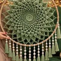 بافتنی ماندلا دیوار کوب